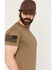 Image #4 - Grunt Style Men's 1776 Flag Short Sleeve Graphic T-Shirt, Olive, hi-res