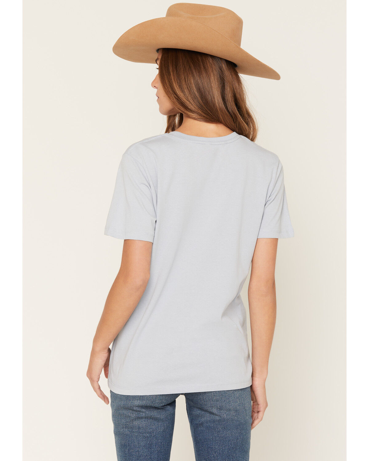 Image #4 - Cowgirl Up Women's Logo Star Short Sleeve Graphic Tee, Blue, hi-res