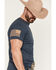 Image #3 - Grunt Style Men's American Forged Short Sleeve Graphic T-Shirt, Navy, hi-res