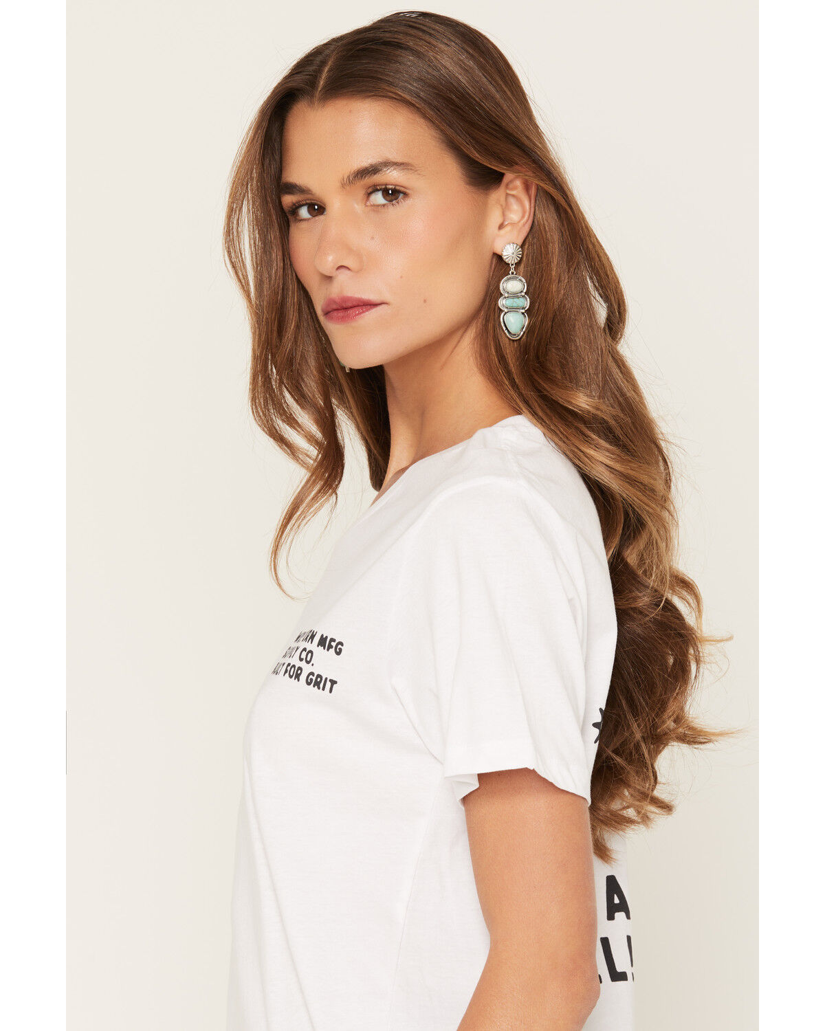 Image #3 - Cowgirl Up Women's Cowgirl State Of Mind Short Sleeve Graphic Tee, White, hi-res