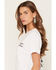 Image #3 - Cowgirl Up Women's Cowgirl State Of Mind Short Sleeve Graphic Tee, White, hi-res