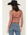 Image #4 - Rock & Roll Denim Women's Horse Print Long Sleeve Mesh Top, Rust Copper, hi-res
