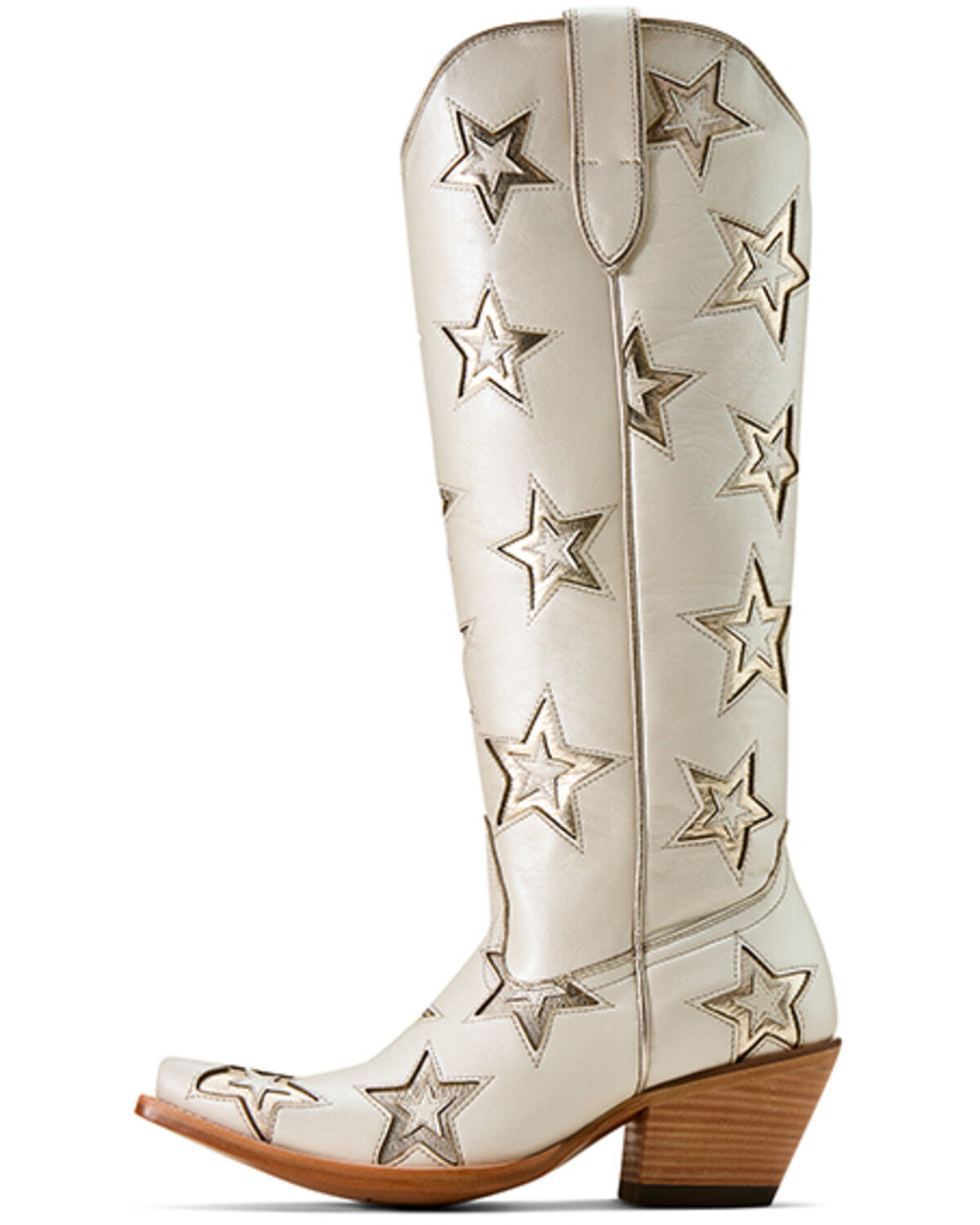 Image #4 - Ariat Women's Casanova Star Tall Western Boots - Snip Toe, Ivory, hi-res