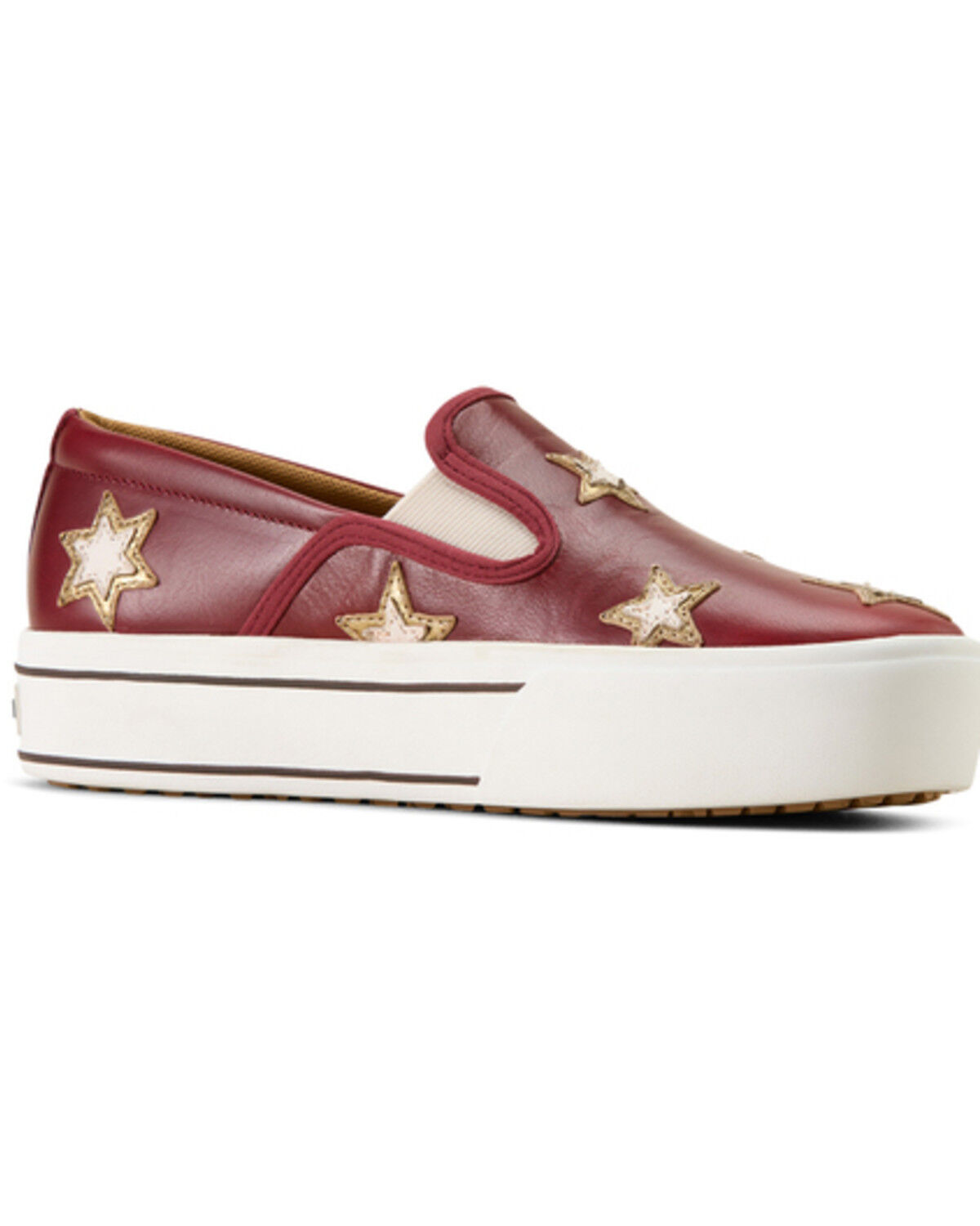 Image #1 - Ariat Women's Skylar Star Slip-On Casual Shoes, Cherry, hi-res