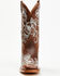 Image #4 - Shyanne Women's Lasy Floral Embroidered Western Boots - Broad Square Toe, Turquoise, hi-res