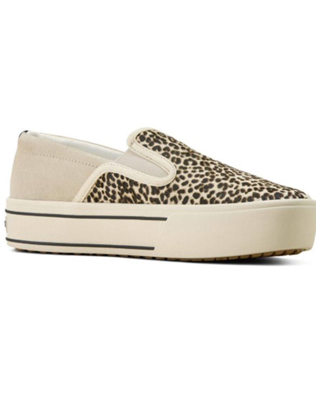 Image #1 - Ariat Women's Skylar Leopard Print Hair-On Slip-On Casual Shoes, Cheetah, hi-res