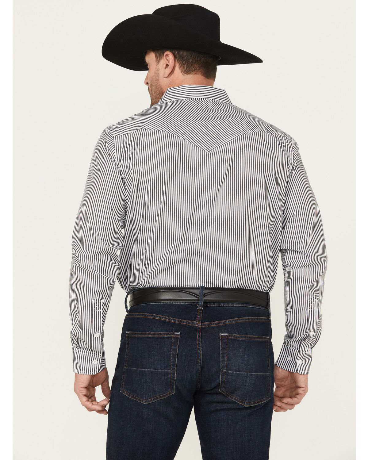 Image #4 - Cody James Black 1978&reg; Men's Condor Striped Print Long Sleeve Button-Down Western Shirt, Black, hi-res
