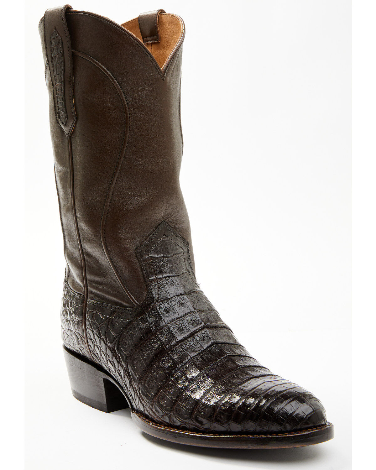 Image #1 - Cody James Black 1978&reg; Men's Chapman Exotic Caiman Belly Western Boots - Round Toe, Chocolate, hi-res