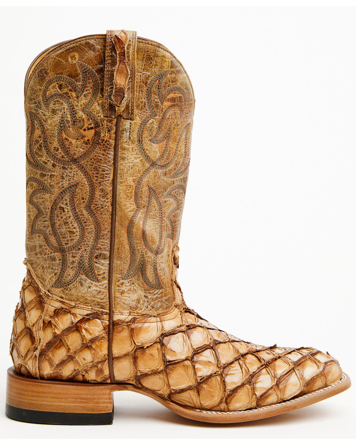 Image #2 - Cody James Men's Pirarucu Exotic Boots - Broad Square Toe, Brown, hi-res