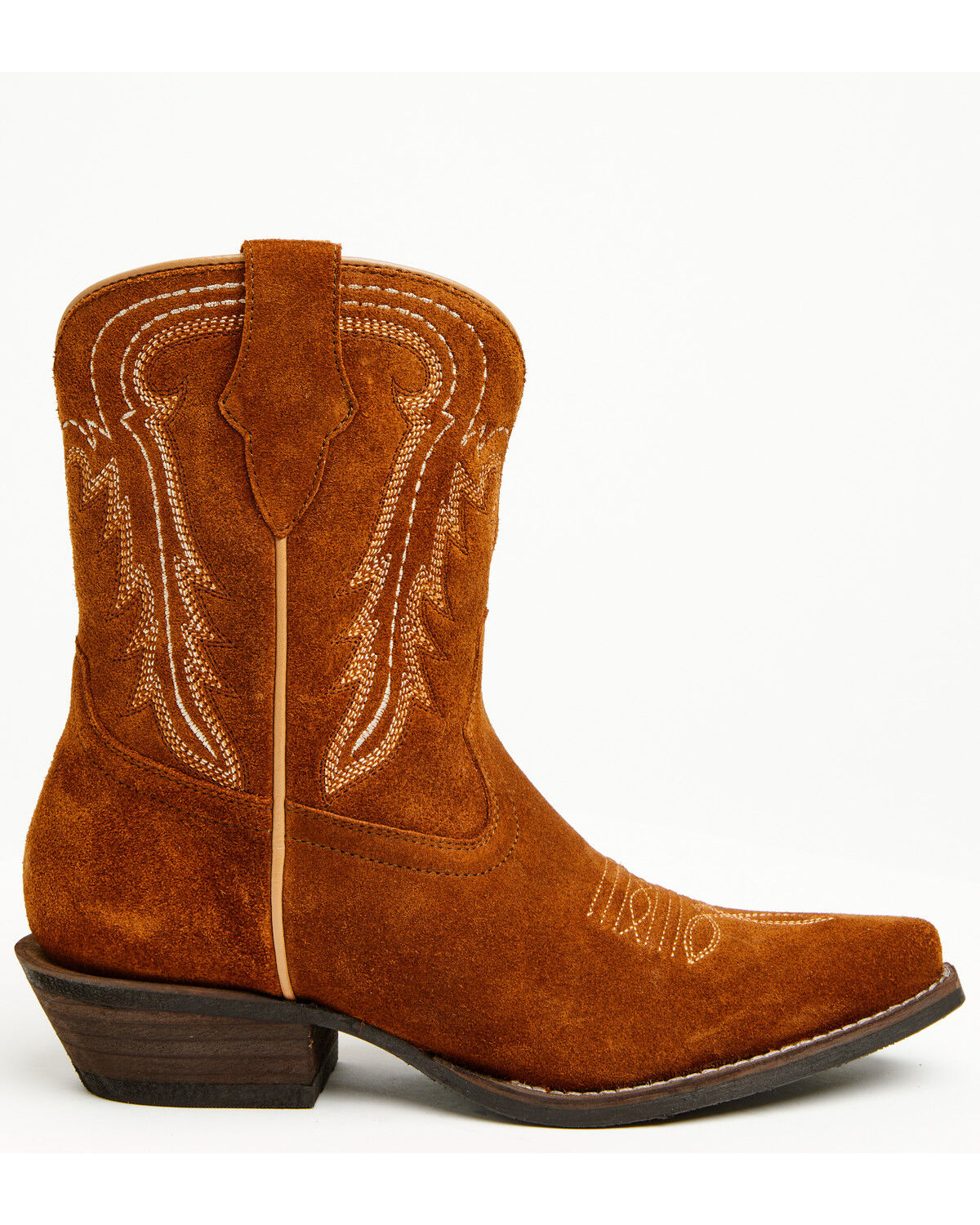 Image #2 - Shyanne Women's Ricki Suede Booties - Snip Toe, Rust Copper, hi-res