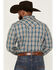 Image #4 - Cody James Men's Niagara Falls Plaid Print Long Sleeve Snap Western Shirt, Blue, hi-res