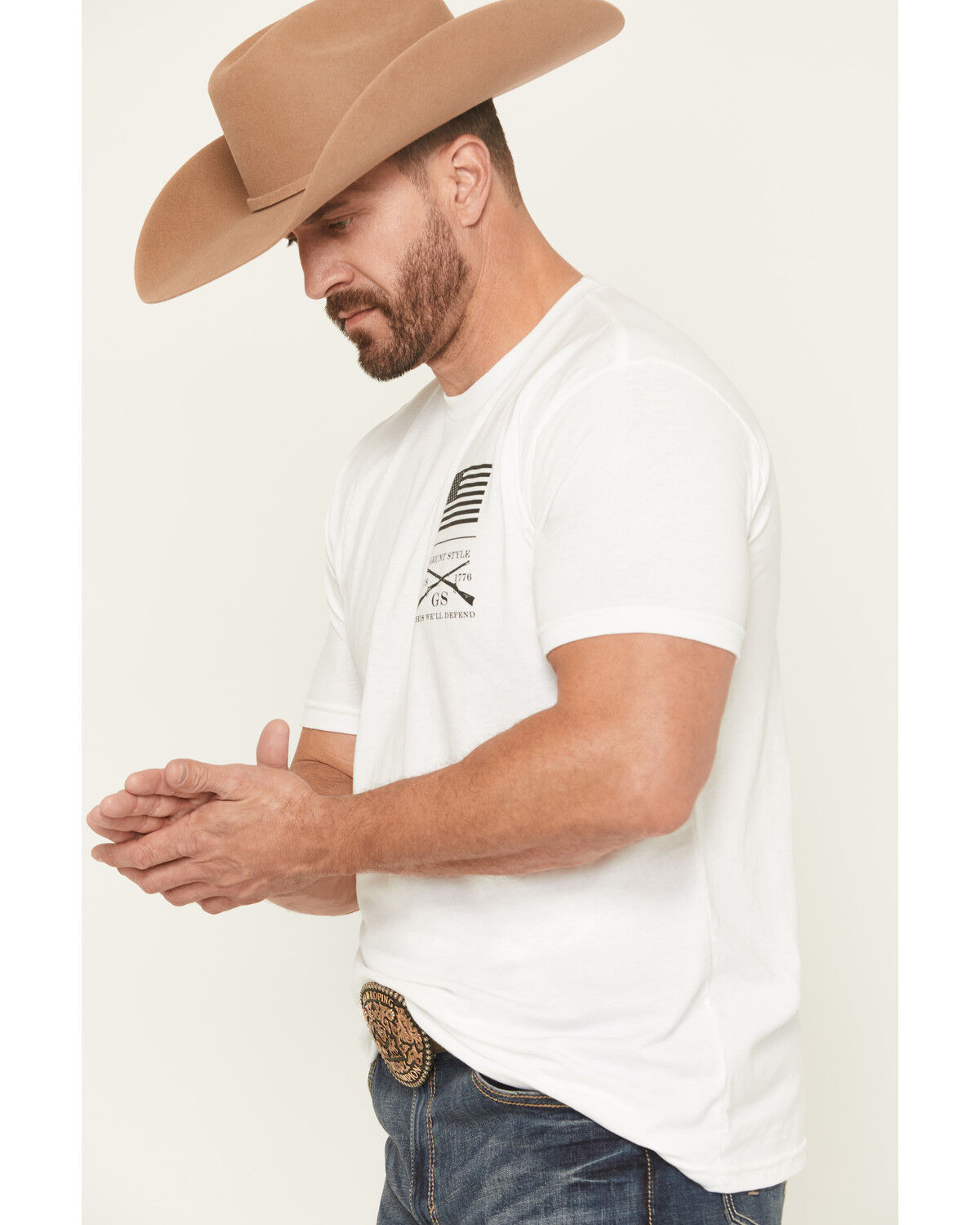 Image #3 - Grunt Style Men's Strength Through Suffering Short Sleeve Graphic T-Shirt - Big, White, hi-res