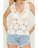 Image #3 - Show Me Your Mumu Women's Heatwave Crochet Sleeveless Button-Down Shirt, White, hi-res