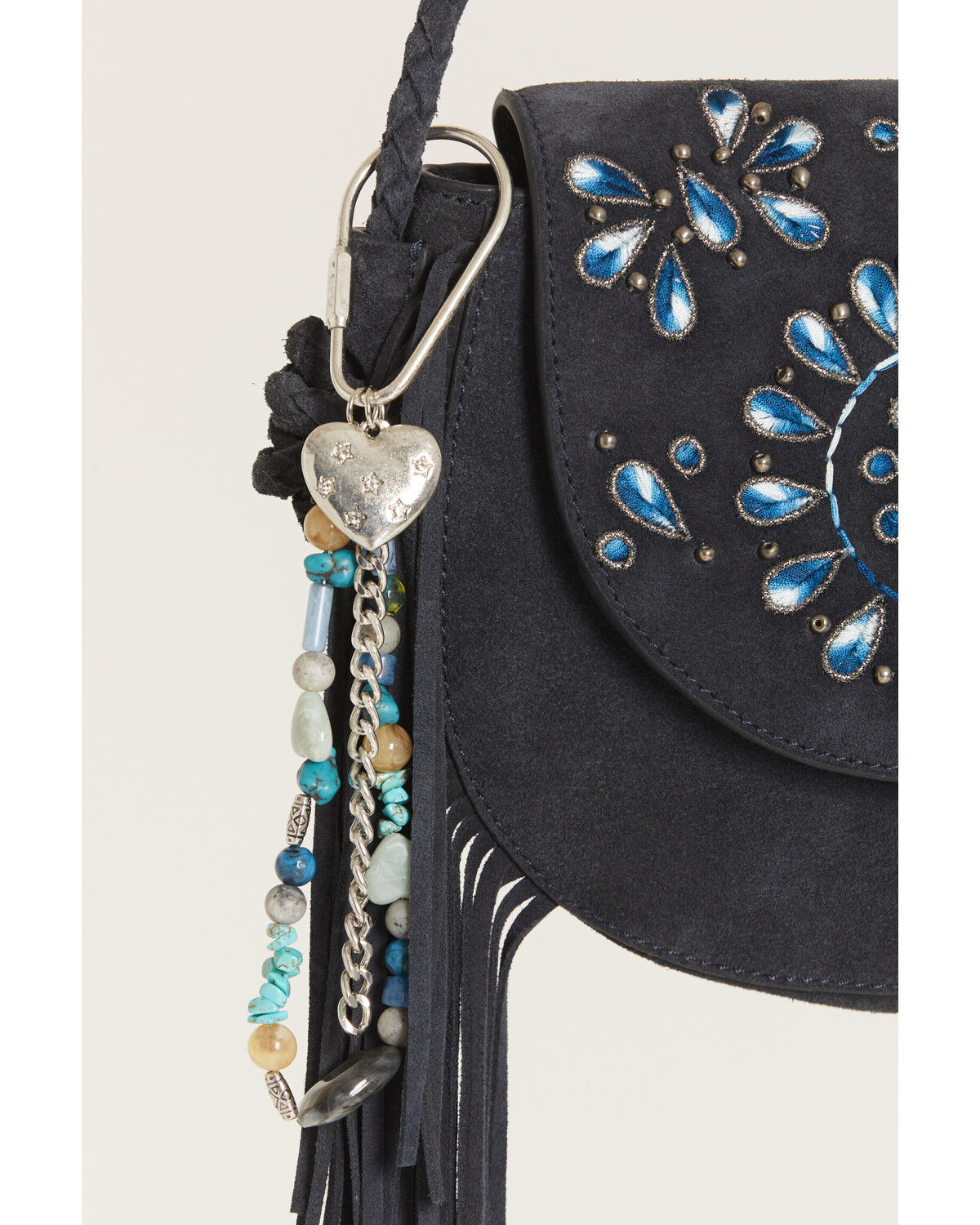 Image #1 - Shyanne Tonal Turquoise Heart Bag Charm, Turquoise, hi-res