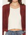 Image #3 - Shyanne Women's Deleon Faux Suede Cropped Fringe Jacket, Burgundy, hi-res