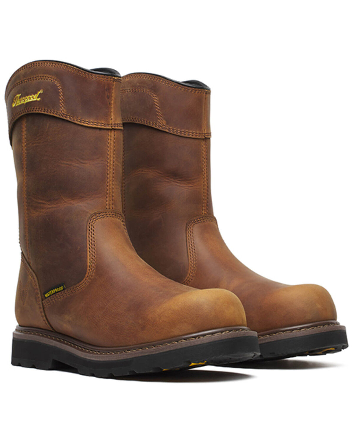 Thorogood Men's 11" Jobsite Waterproof Work Boots - Composite Toe, Brown, hi-res