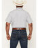 Image #4 - Gibson Trading Co Men's Vibe Check Geo Print Short Sleeve Snap Western Shirt, White, hi-res