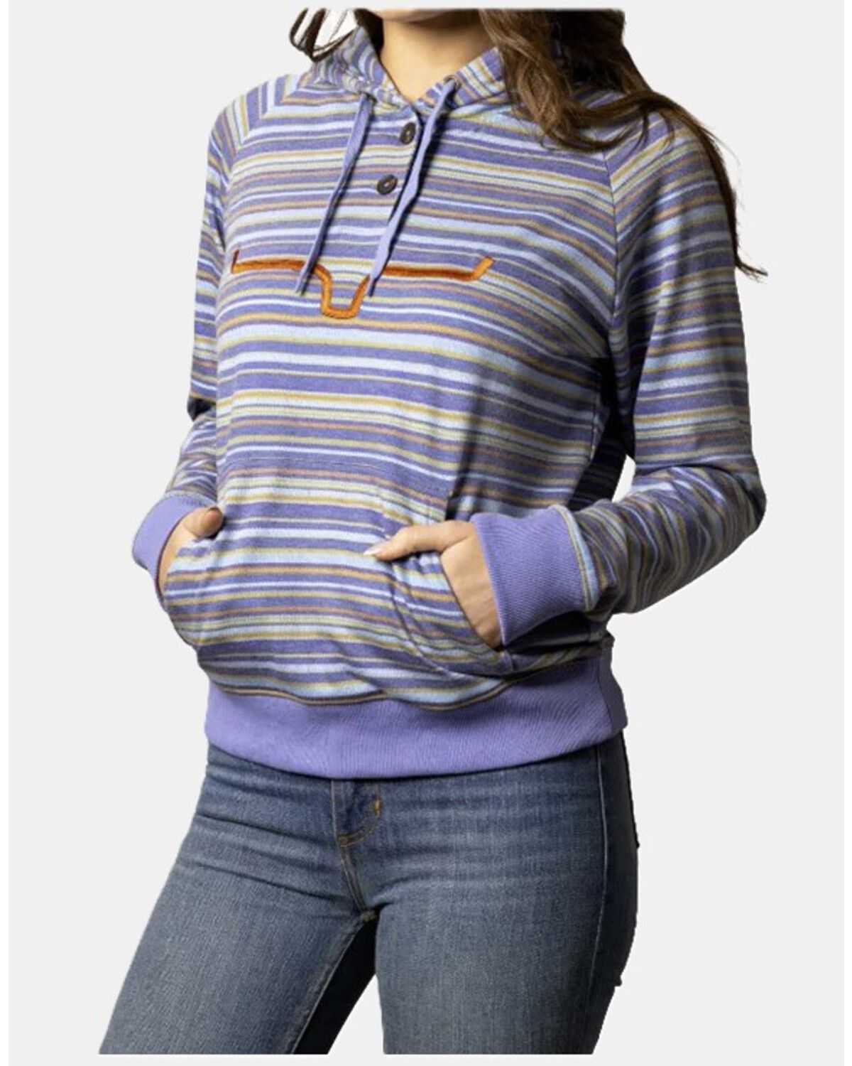 Kimes Ranch Women's Kenzie Logo Hoodie, Blue, hi-res