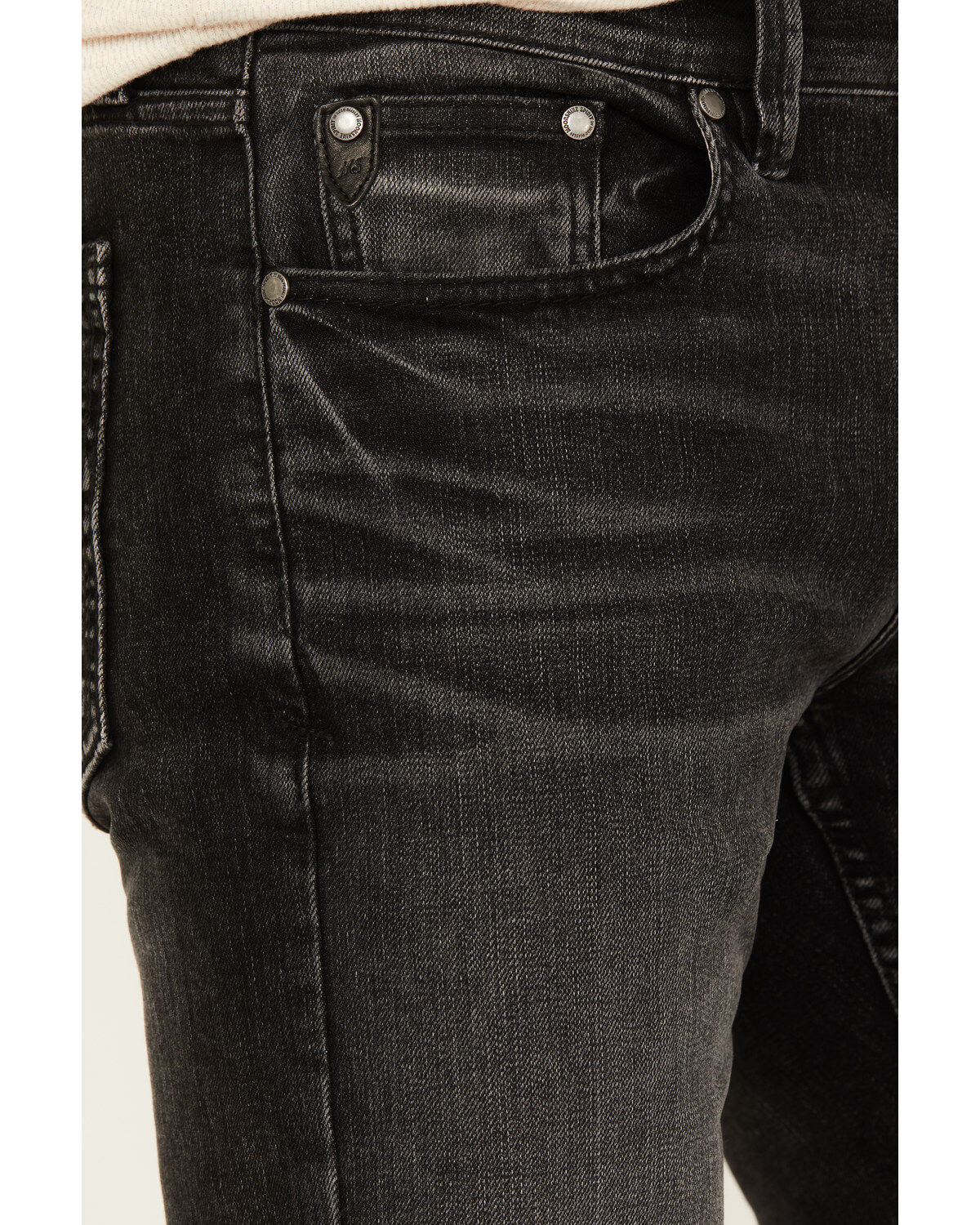 Image #2 - Moonshine Spirit&reg; Men's Rocky Mountain Wash Decker Slim Straight Stretch Denim Jeans, Black, hi-res