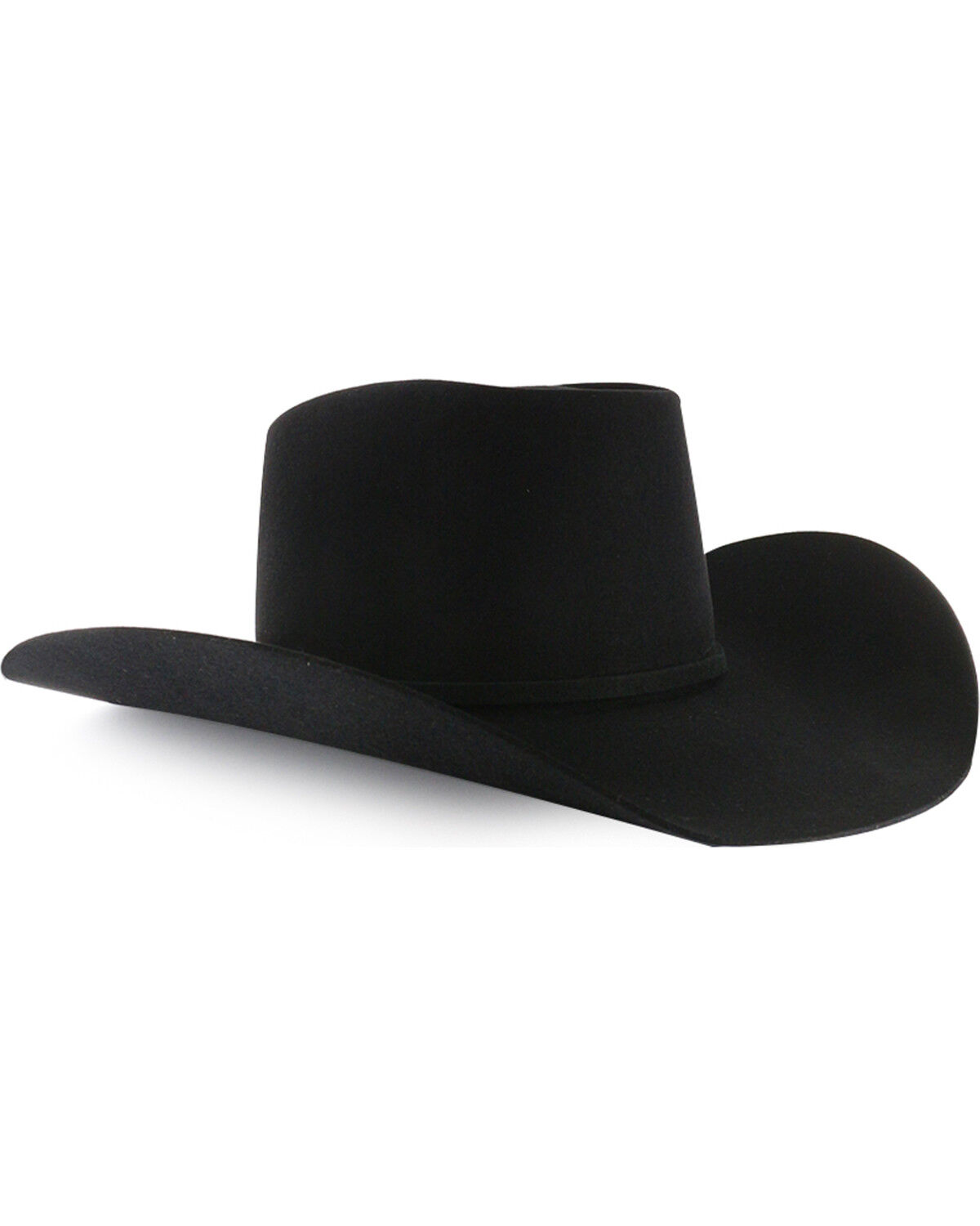 Rodeo King Men's Brick 5X Felt Cowboy Hat, Black, hi-res