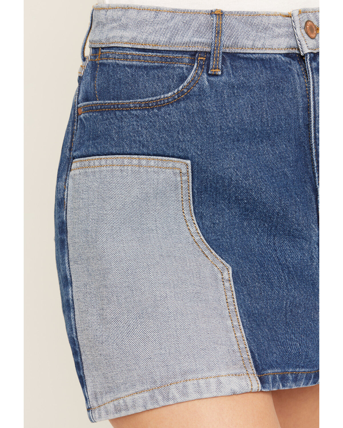 Image #2 - Wrangler Women's Carpenter Mini Skirt, Blue, hi-res