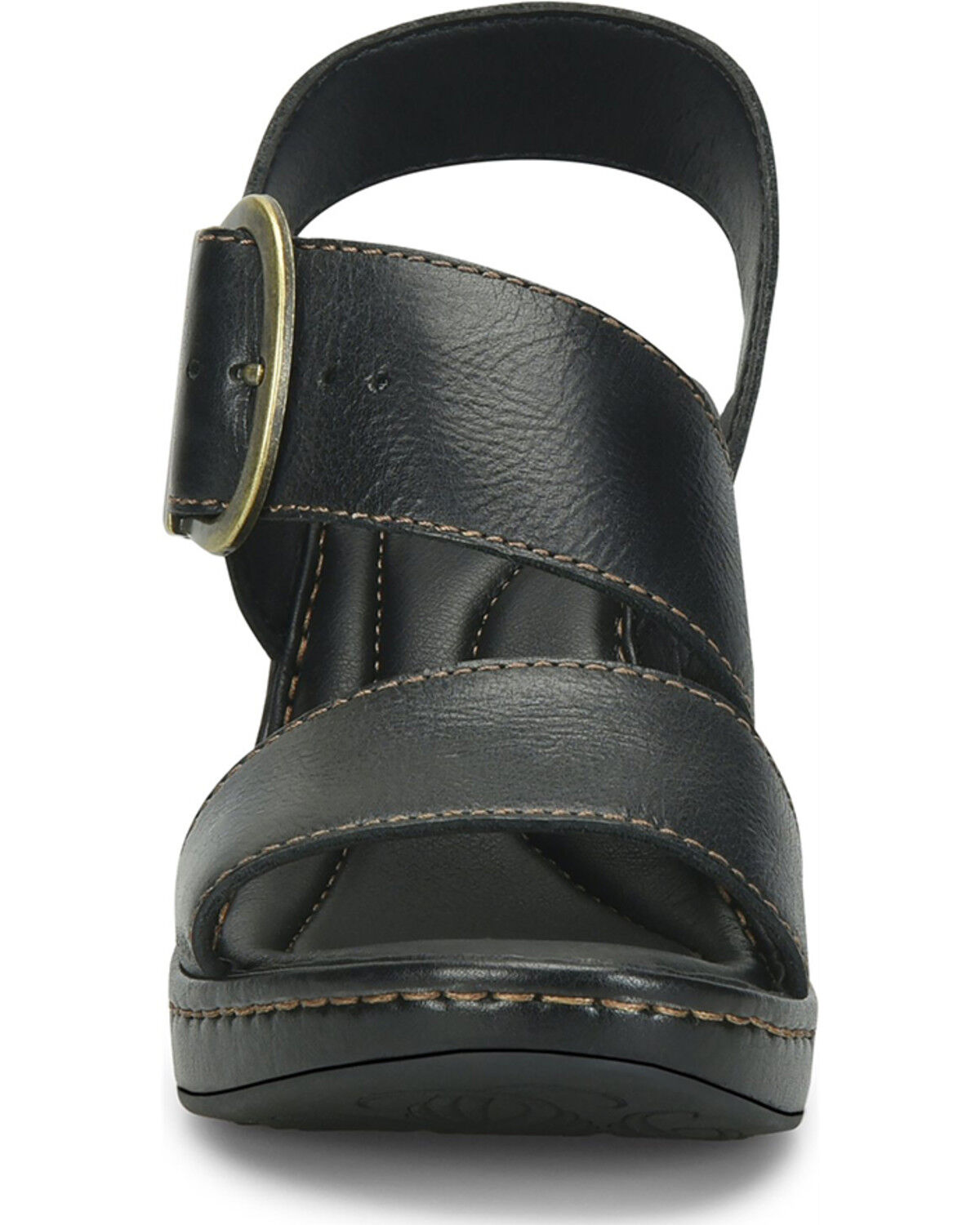 Image #5 - Born Women's Sapphire Wedge Sandals, Black, hi-res