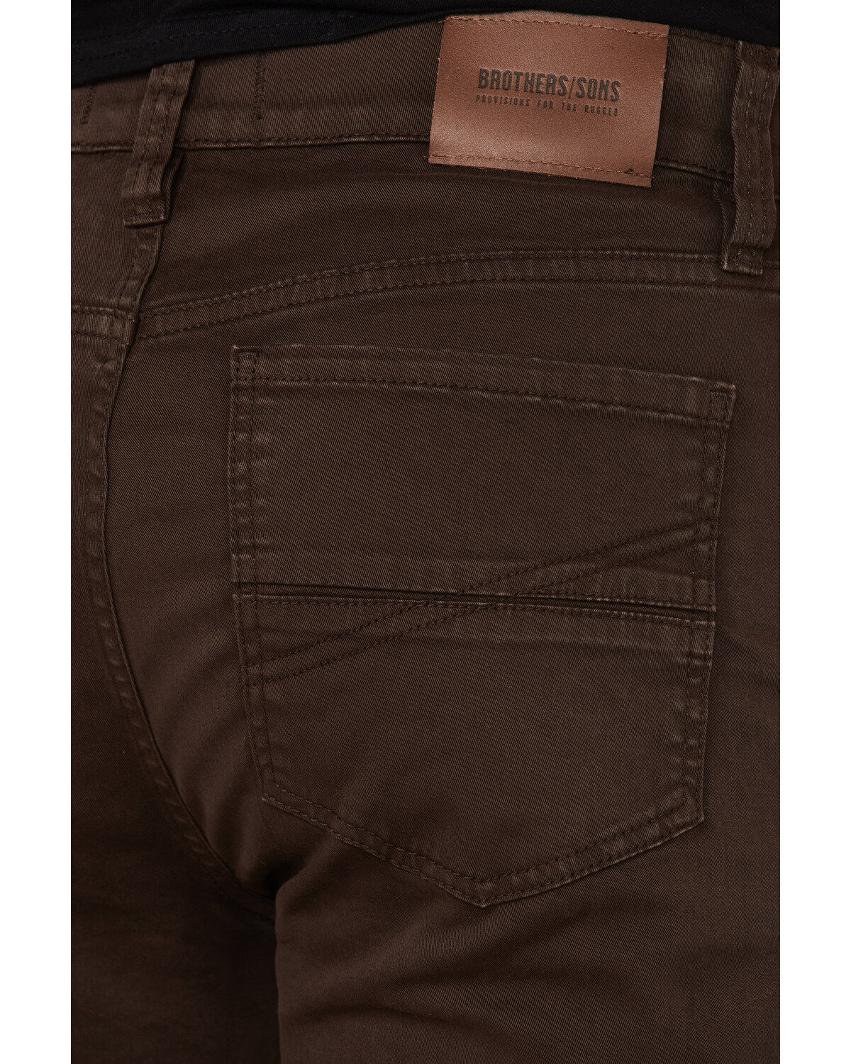 Image #4 - Brothers and Sons Men's Java Wash Tucker Slim Straight Stretch Denim Jeans, Brown, hi-res
