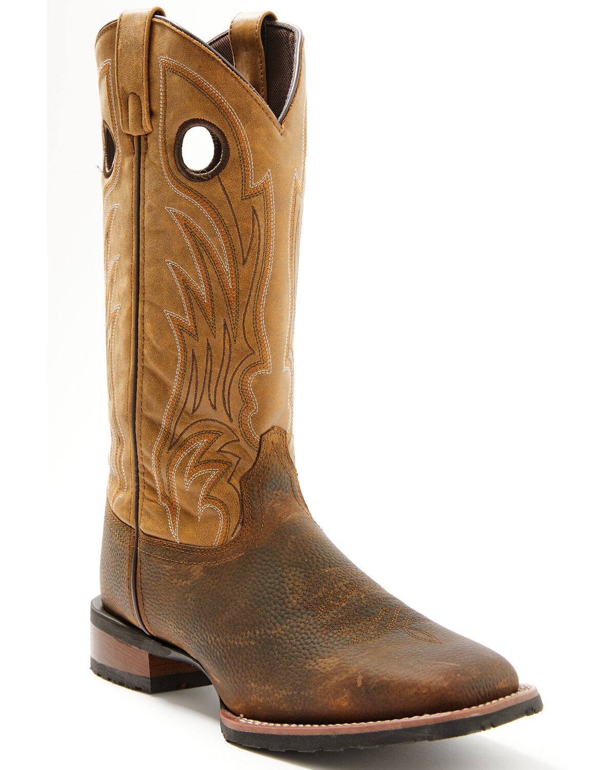 Laredo Men's Cullen Performance Western Boots - Broad Square Toe, Brown, hi-res