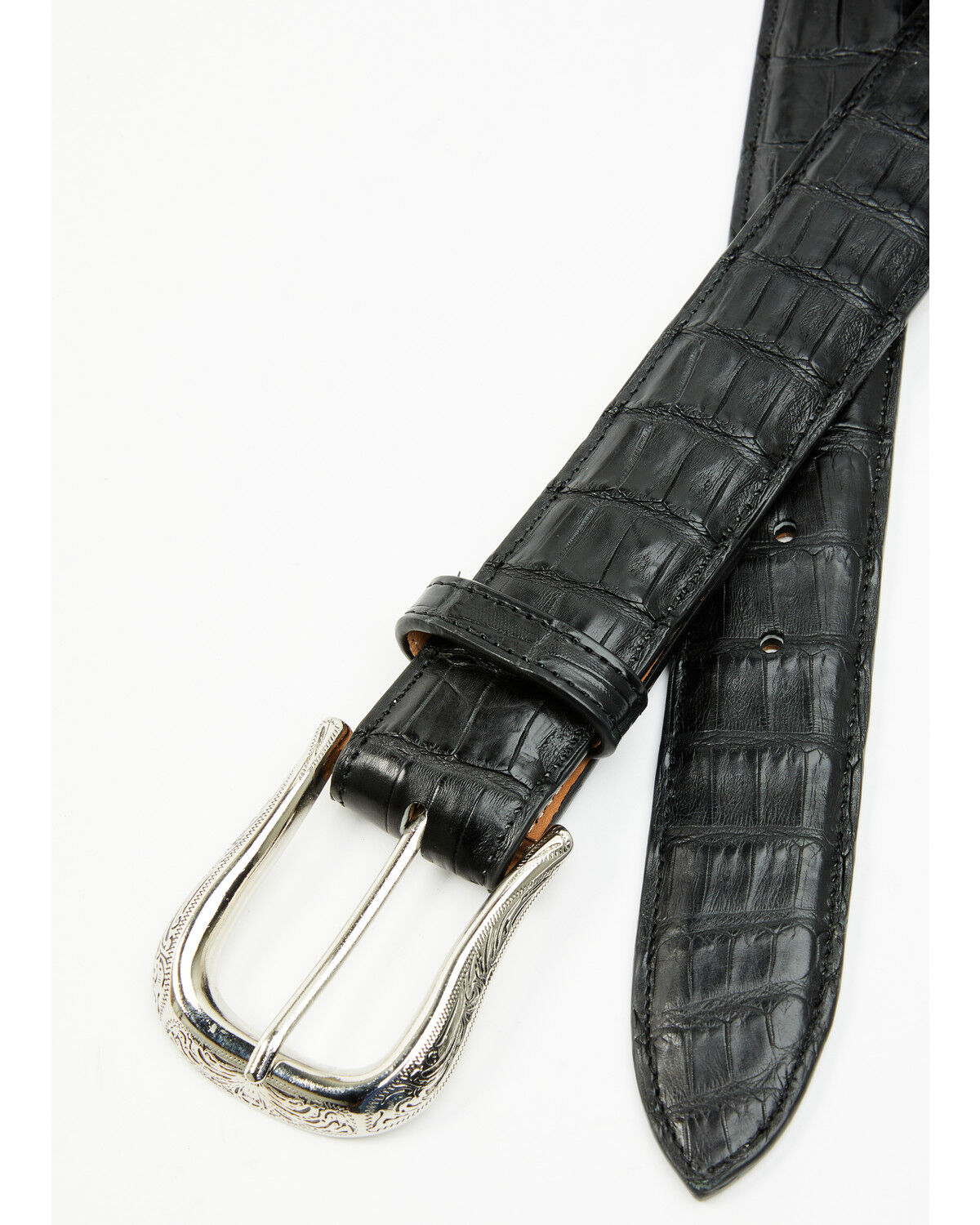 Image #2 - Cody James Black 1978&trade; Men's Sutton Exotic Caiman Tail Leather Belt, Black, hi-res