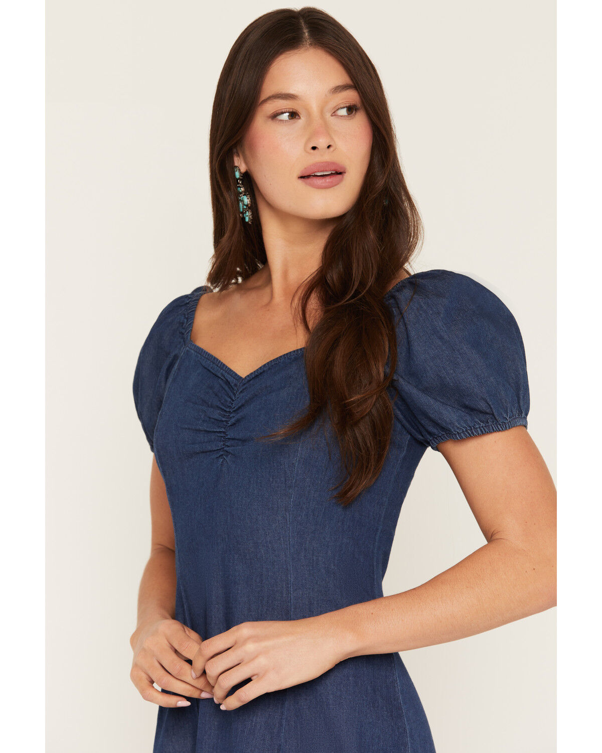 Image #2 - Idyllwind Women's Elizabeth Denim Midi Dress, Dark Wash, hi-res