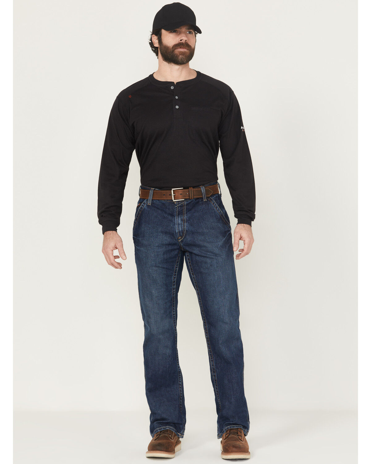 Ariat Men's FR M4 Workhorse Relaxed Fit Pants, Denim, hi-res