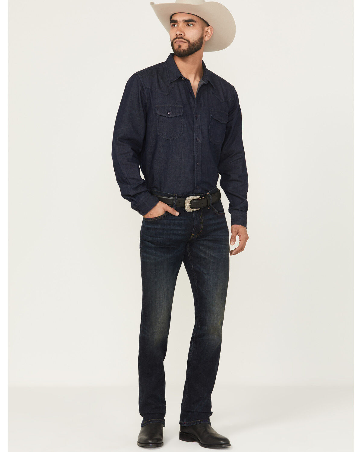 Cody James Black 1978&reg; Men's Jericho Wash Tyler Slim Straight Stretch Denim Jeans, Dark Wash, hi-res