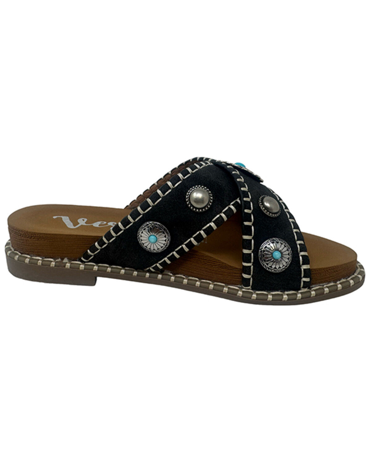 Very G Women's Betsy Sandals, Black, hi-res