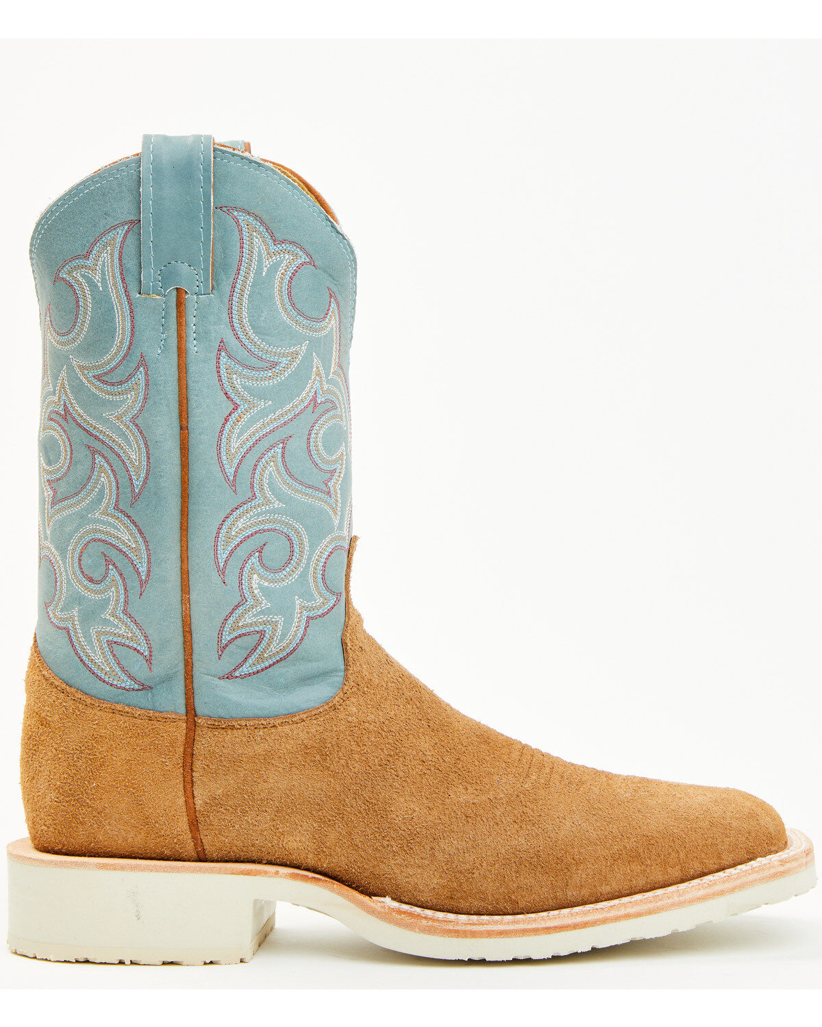 Image #2 - Justin Men's Alamo Roughout Performance Western Boots - Broad Square Toe, Tan, hi-res