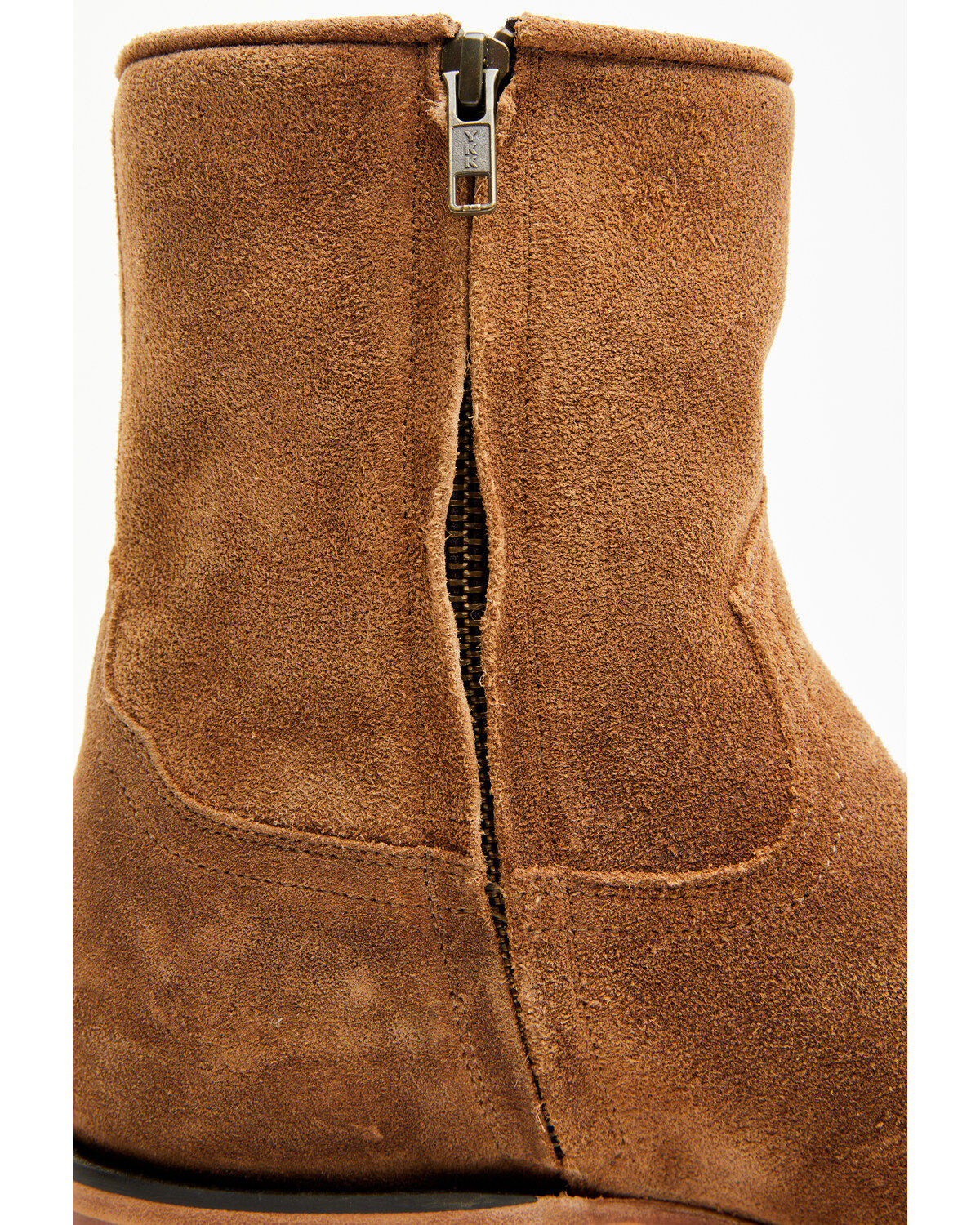 Image #9 - Moonshine Spirit&reg; Men's 8" Pancho Roughout Zipper Western Boots - Round Toe, Brown, hi-res