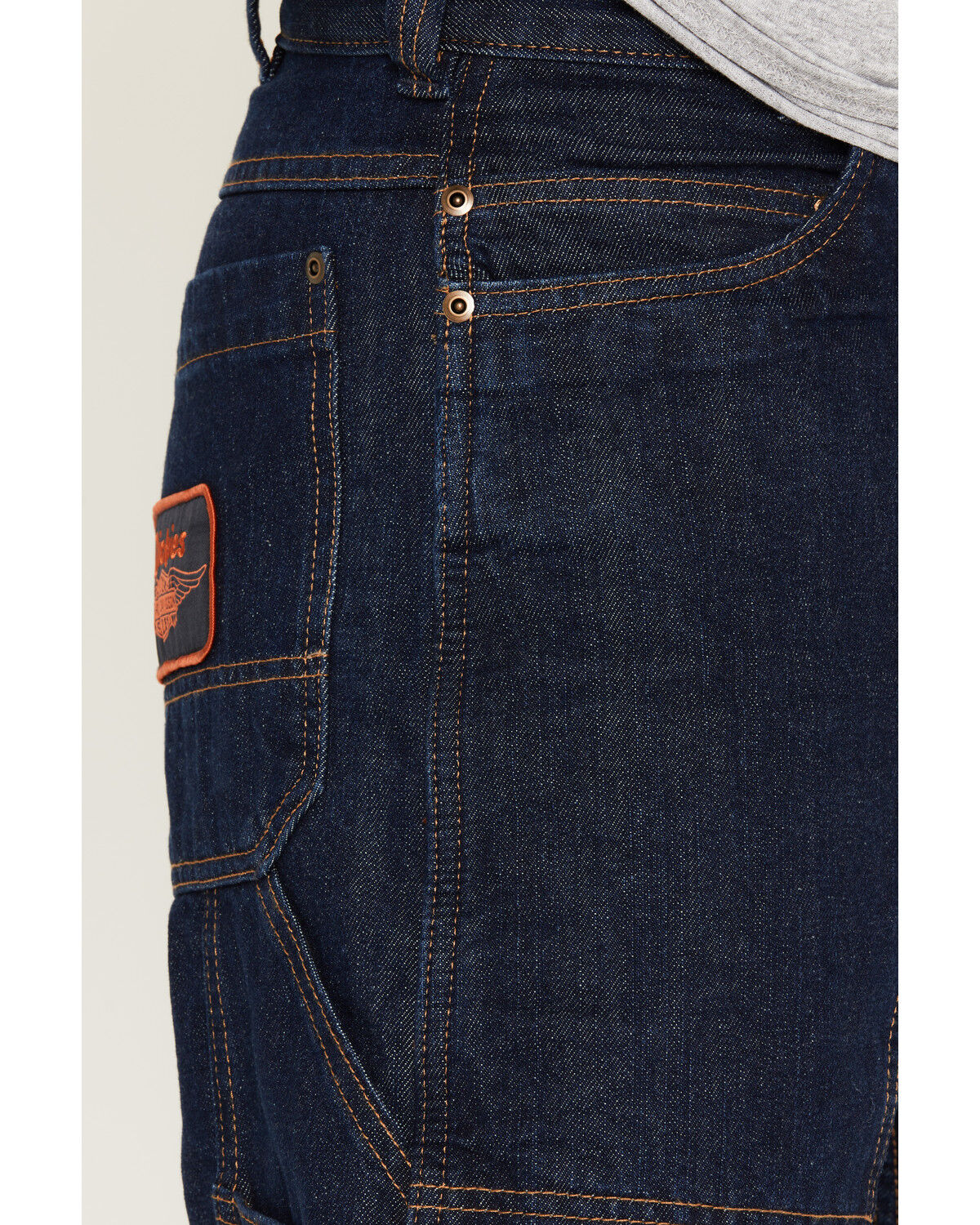 Image #2 - Dickies X Harley Davidson Men's Double Knee Carpenter Jeans, Dark Wash, hi-res