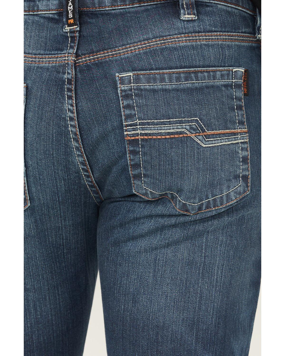 Image #4 - Cody James Men's FR Medium Wash Bozeman Slim Bootcut Stretch Denim Work Jeans, Medium Wash, hi-res