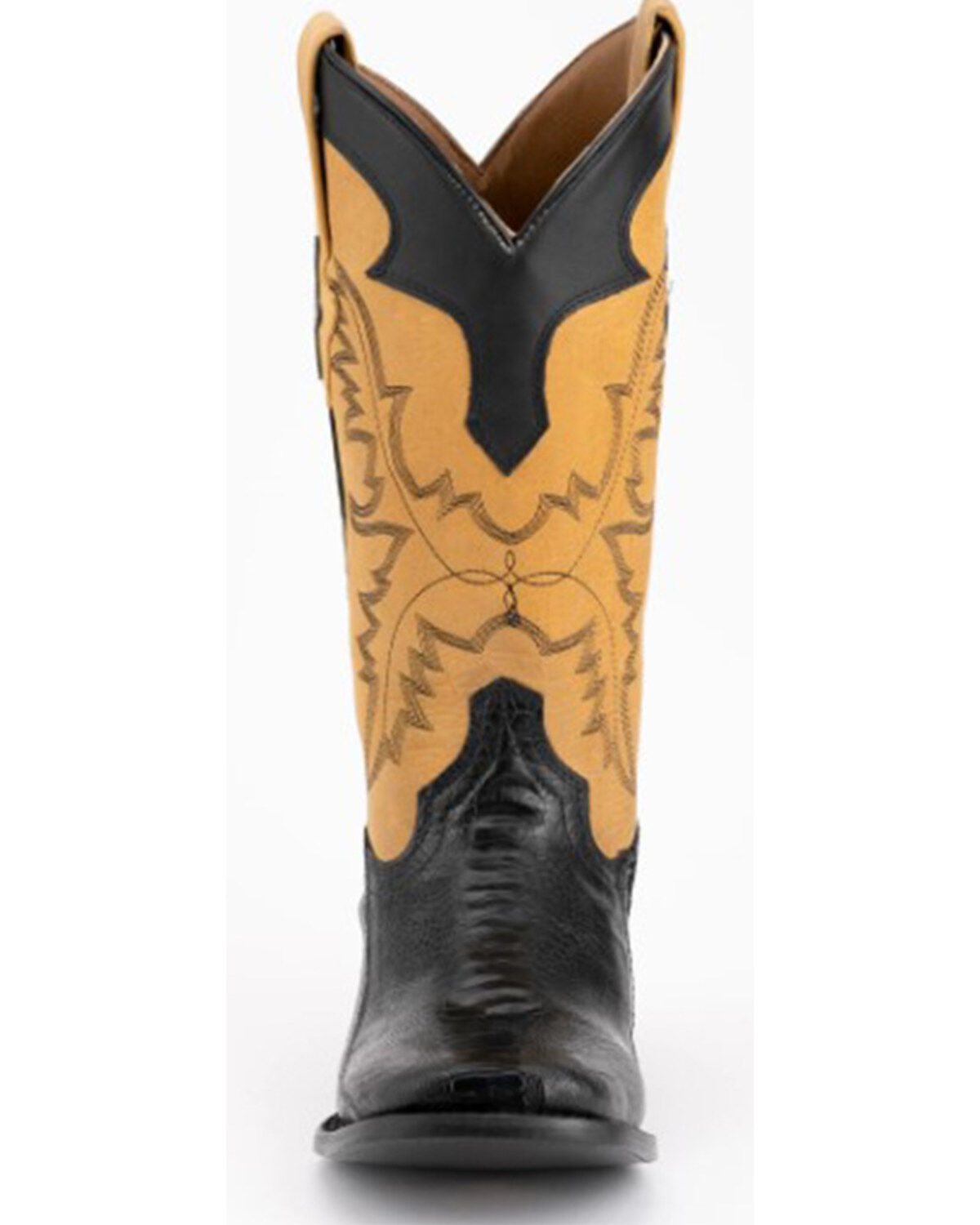 Image #4 - Ferrini Men's Nash Exotic Ostrich Leg Western Boots - Square Toe, Black, hi-res