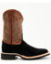 Image #2 - Justin Men's Alamo Roughout Performance Western Boots - Broad Square Toe, Black, hi-res