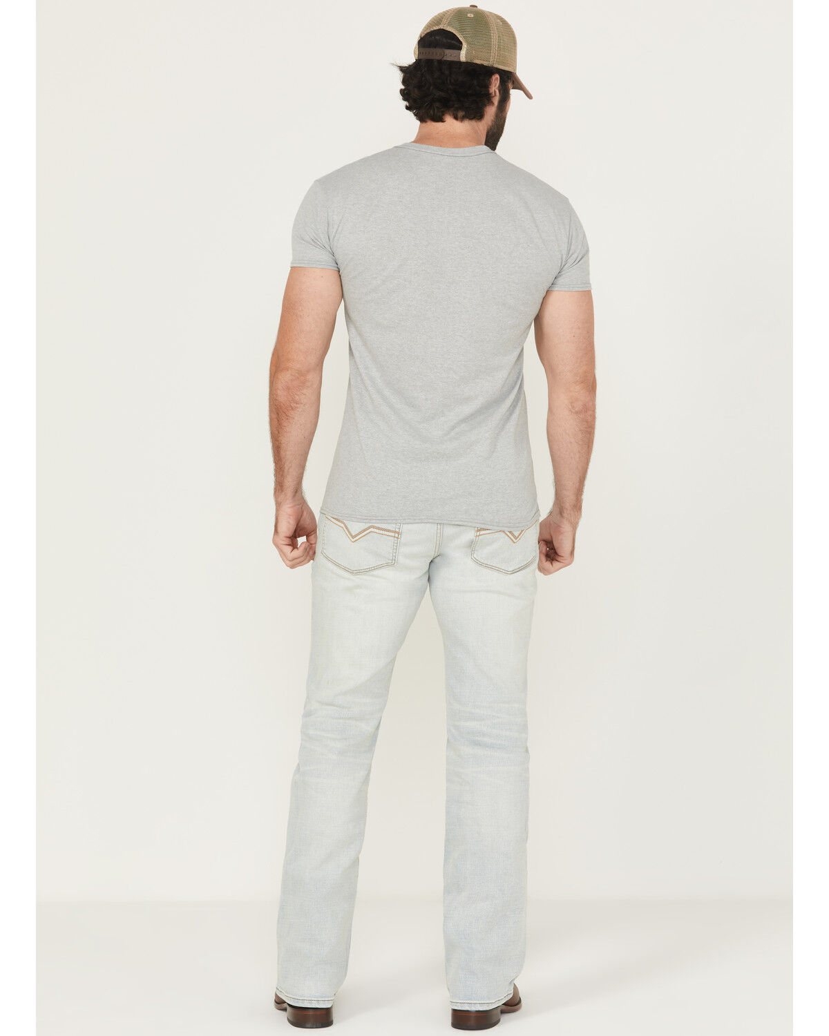 Image #3 - Moonshine Spirit&reg; Men's Savage Wash Hutch Slim Bootcut Stretch Denim Jeans, Light Wash, hi-res