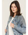 Image #2 - Shyanne Women's Gale Embellished Oversized Denim Jacket, Medium Wash, hi-res