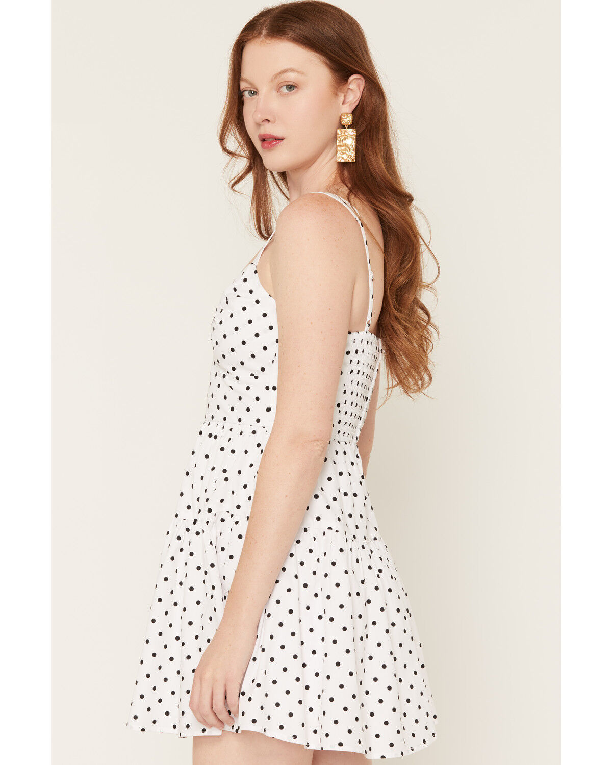 Image #2 - Ash & Violet Women's Polka Dot Sleeveless Mini Dress, White, hi-res