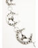 Image #3 - Shyanne Women's Horseshoe Longhorn Chain Concho Belt, Silver, hi-res