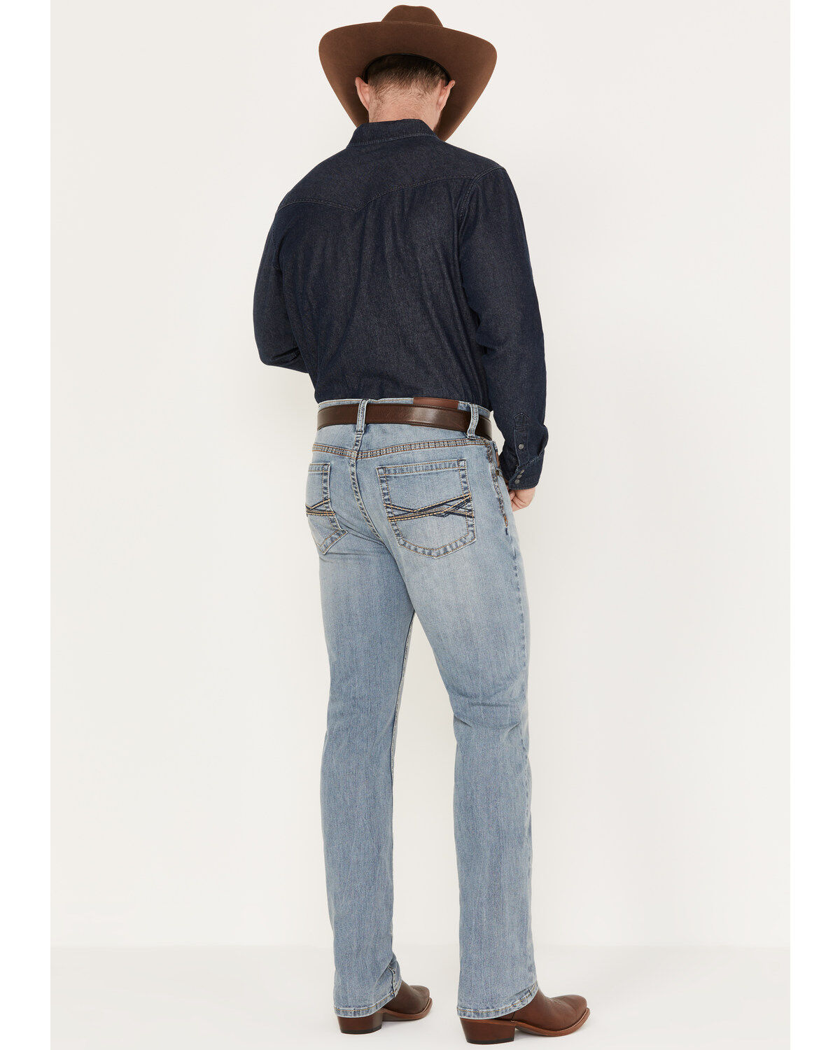 Image #3 - RANK 45&reg; Men's Pistol Wash Ambush Slim Straight Performance Stretch Denim Jeans, Light Wash, hi-res