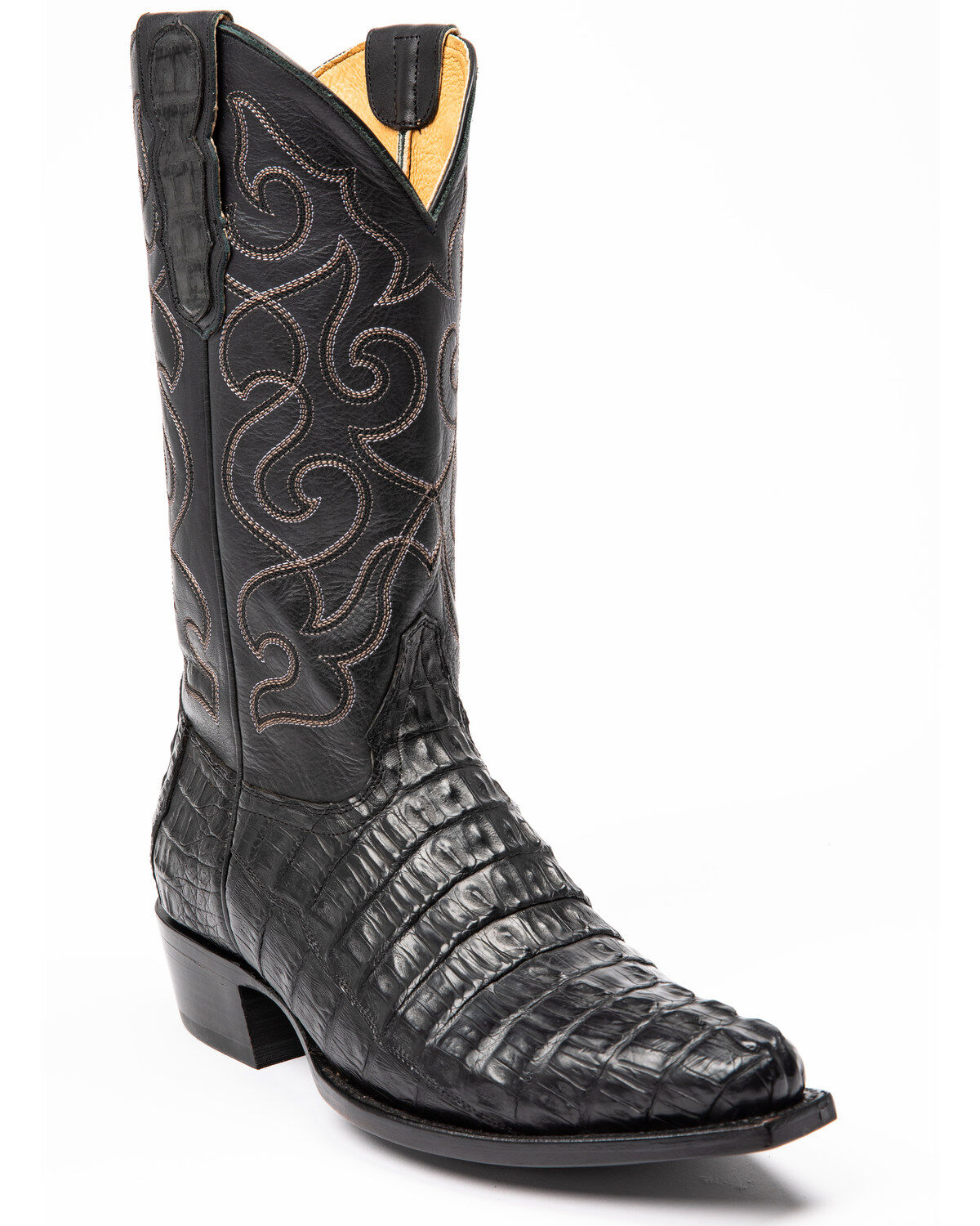Image #1 - Moonshine Spirit&reg; Men's Rock City Fuscus Caiman Western Boots - Snip Toe, Black, hi-res