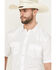 Image #2 - Gibson Men's Solid Short Sleeve Pearl Snap Western Shirt, White, hi-res