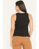 Image #4 - Carhartt Women's TENCEL&trade; Series Relaxed Ribbed Tank, Black, hi-res