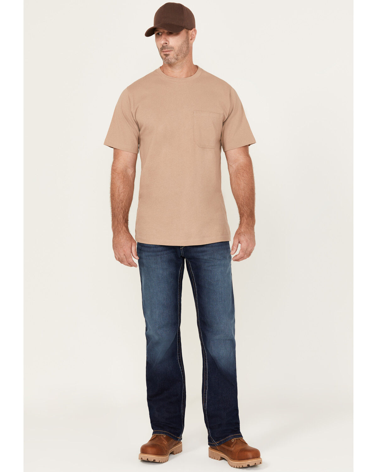 Ariat Men's FR M4 Stillwell Dark Wash Durastretch Relaxed Bootcut Work Jeans, Blue, hi-res