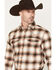 Image #2 - Cody James Black 1978&reg; Men's Broadwater Plaid Print Long Sleeve Button-Down Flannel Shirt, Tan, hi-res