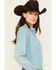 Image #2 - Cinch Women's TENCEL&trade; Striped Long Sleeve Button-Down Western Core Shirt, Teal, hi-res